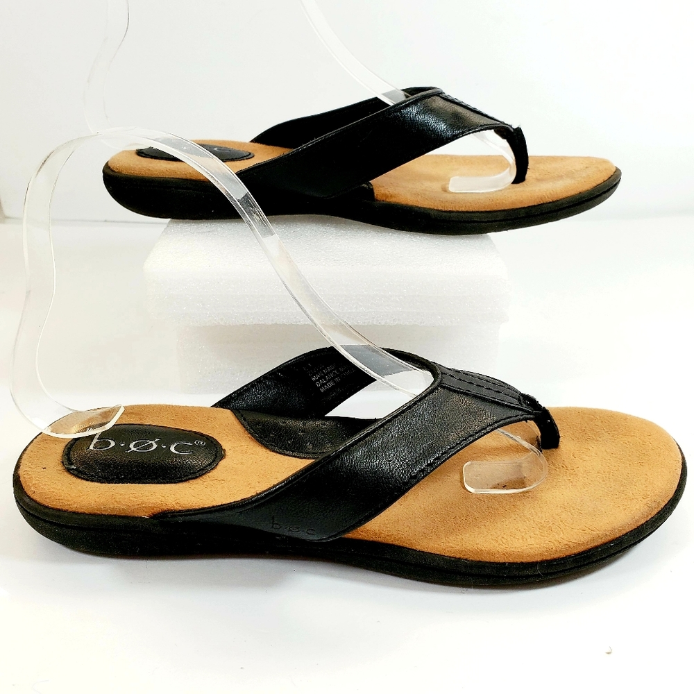 B.O.C  Zita Black Thong Flip Flop Sandal Cushioned Insole Size 8M Women EUC - Picture 4 of 11